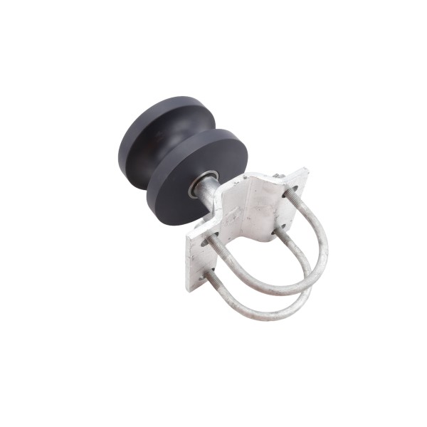 Chain Link 4" Round Post x 2" [1 7/8" OD] Round Gate Frame Nylon Cantilever Roller for Sliding Gates (Malleable Steel)