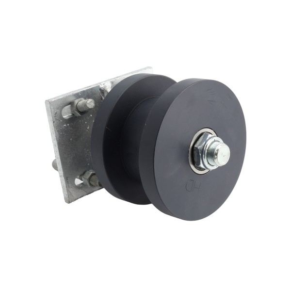 Chain Link 3" Square Post x 2" Square Gate Frame Nylon Cantilever Roller for Sliding Gates (Pressed Steel)