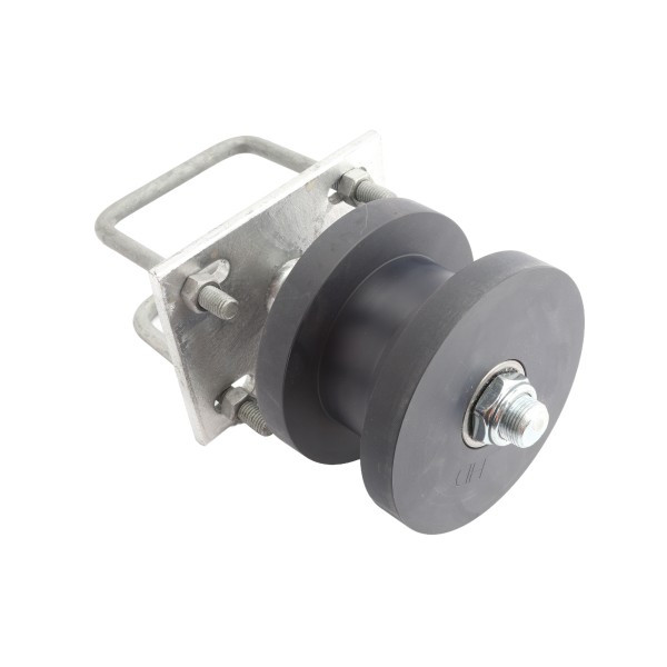 Chain Link 4" Square Post x 2" Square Gate Frame Nylon Cantilever Roller for Sliding Gates (Pressed Steel)