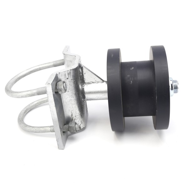 Chain Link 4" Round Post x 2" Square Gate Frame Nylon Cantilever Roller for Sliding Gates (Pressed Steel)