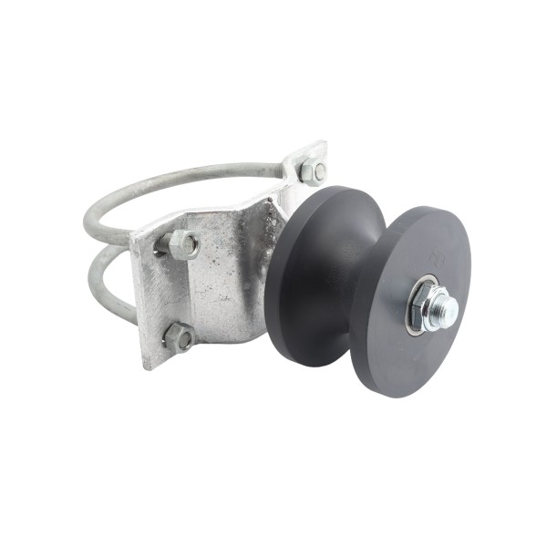 Chain Link 6 5/8" Round Post x 2 1/2" [2 3/8" OD] Round Gate Frame Nylon Cantilever Roller for Sliding Gates (Pressed Steel)