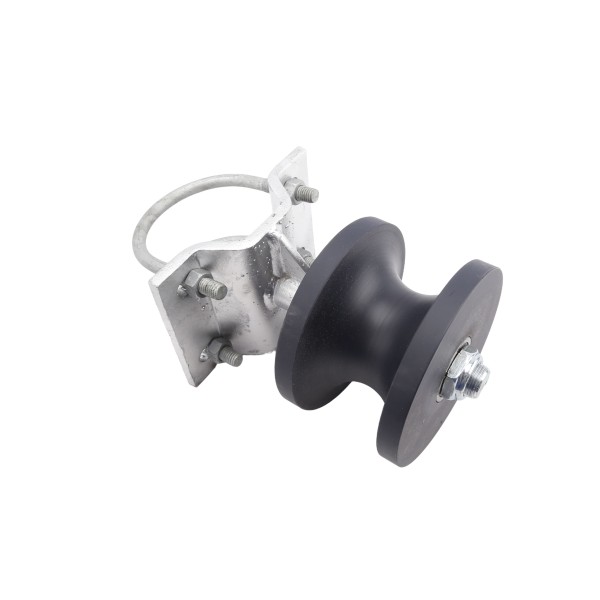 Chain Link 4" Round Post x 2 1/2" [2 3/8" OD] Round Gate Frame Nylon Cantilever Roller for Sliding Gates (Pressed Steel)