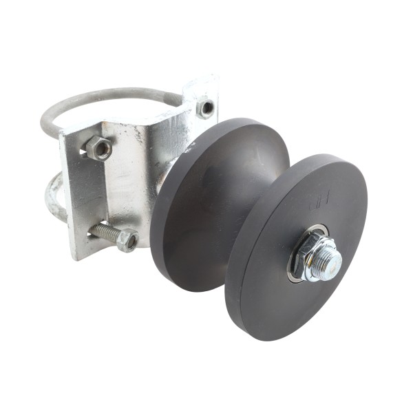 Chain Link 4" Round Post x 2 1/2" [2 3/8" OD] Round Gate Frame Nylon Cantilever Roller for Sliding Gates (Pressed Steel)