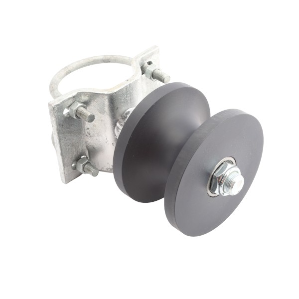 Chain Link 4" Round Post x 2 1/2" [2 3/8" OD] Round Gate Frame Nylon Cantilever Roller for Sliding Gates (Pressed Steel)