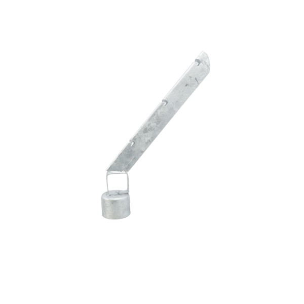3" x 1 5/8" Domestic Extra Heavy 45° Barbed Wire Arms - Pressed Steel (Fits 2 7/8" OD Posts)