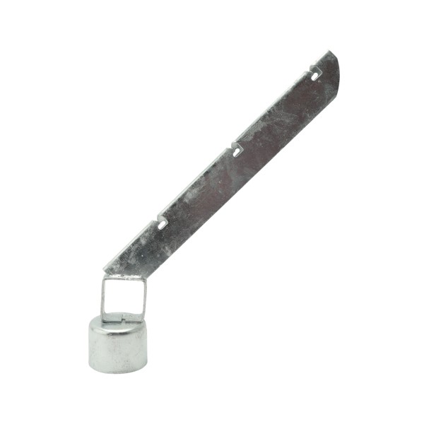 3" x 1 5/8" Domestic Extra Heavy 45° Barbed Wire Arms - Pressed Steel (Fits 2 7/8" OD Posts)
