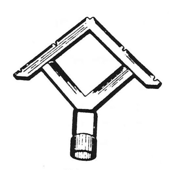 3" (2 7/8" OD) x 1 5/8" Domestic (A Frame Diamond Style) 5 Wire Barb Wire Post Arm