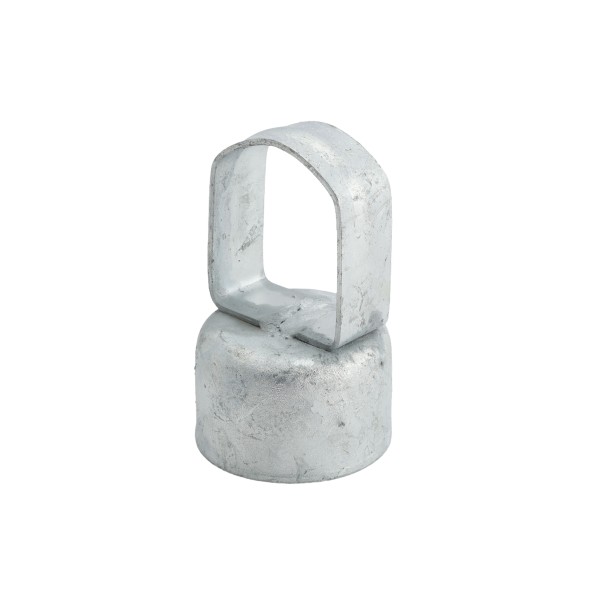 Chain Link 2 1/2" Post x 1 5/8" Top Rail Domestic Loop Caps - Pressed Steel (Fits 2 3/8" OD)