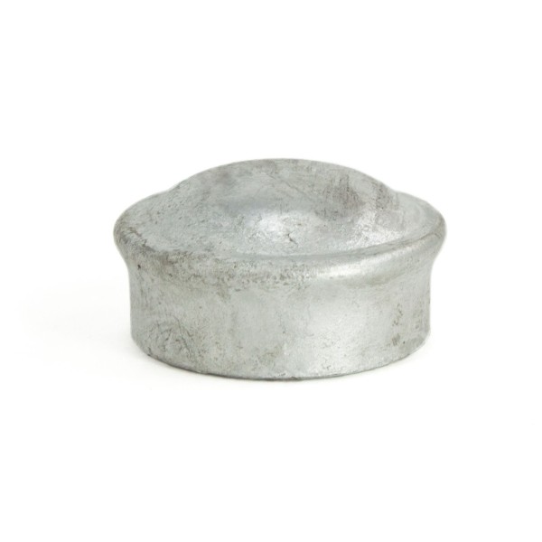 Chain Link 1 3/8" [Chain Link 1 3/8" OD] Domestic Galvanized Round Dome External Fence Post Cap (Pressed Steel - HDG)
