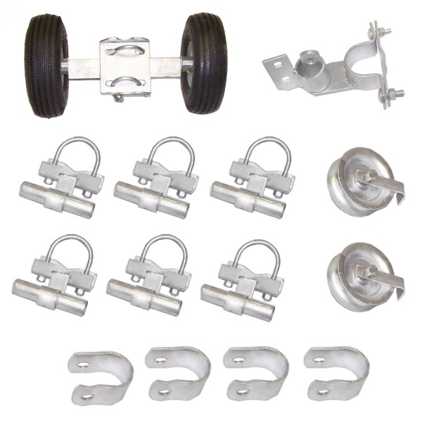 Domestic Safety Industrial Rolling Gate Hardware Kit with 10" Tires
