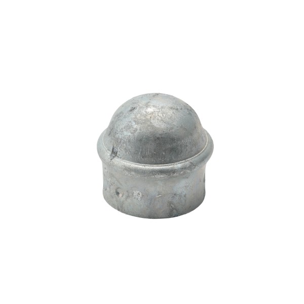 1 5/8" [1 5/8" OD] Domestic Galvanized Round Dome External Fence Post Cap (Pressed Steel - HDG)