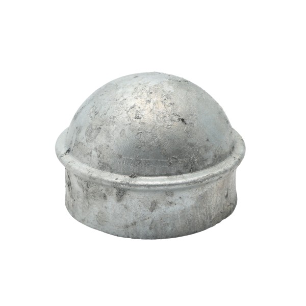 4 1/2" [4 1/2" OD] Domestic Galvanized Round Dome External Fence Post Cap (Pressed Steel - HDG)
