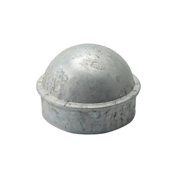 6 5/8" [6 5/8" OD] Domestic Galvanized Round Dome External Fence Post Cap (Pressed Steel - HDG)