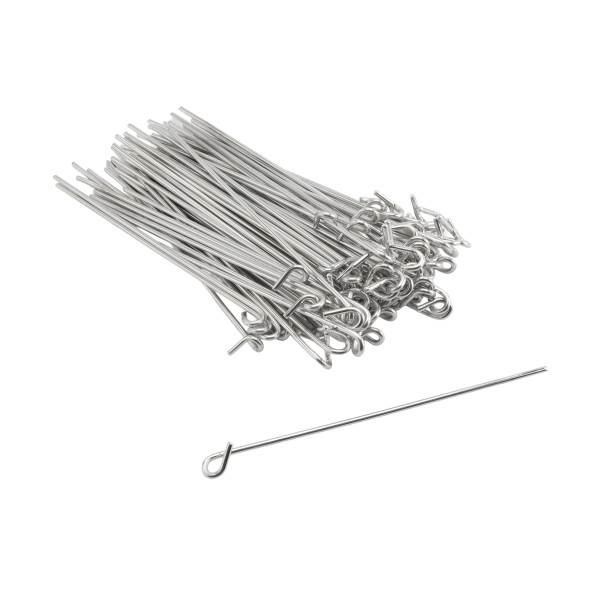 Chain Link 8 1/4" (2 3/8" Posts) Domestic Aluminum Pretied Pigtail Fence Ties - 9 Gauge (100 Ties) - Made in the USA 