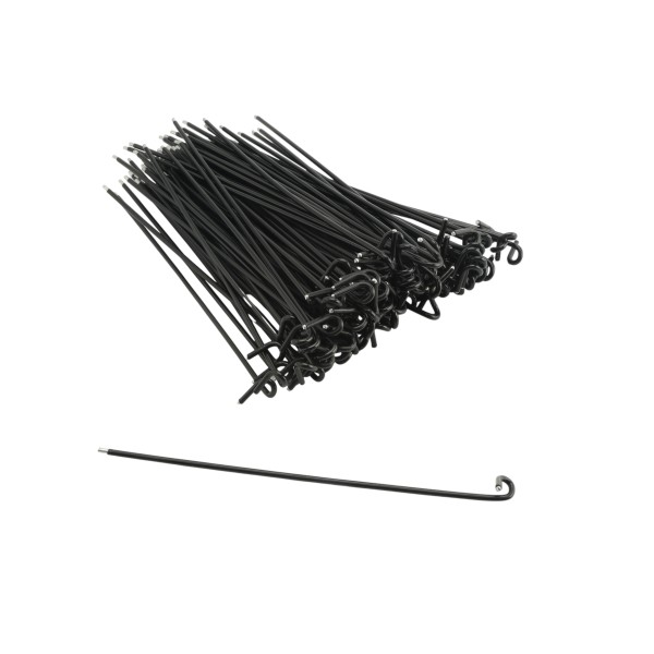 9 1/2" (2 7/8" Posts) Domestic Chain Link 9 Gauge Pretied Fence Tie | Galvanized Steel, Vinyl Coated Black - 100 Count