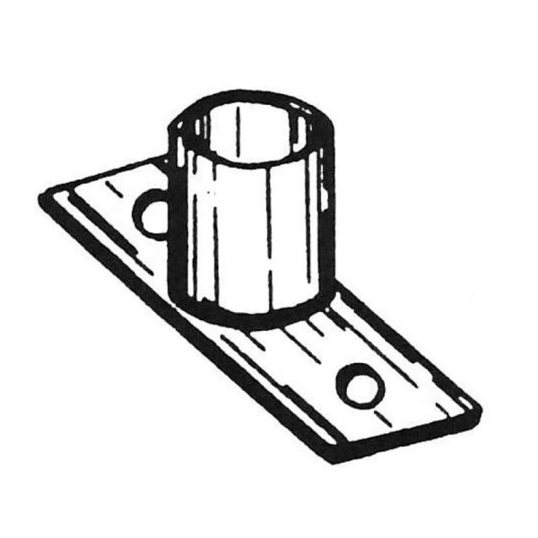 Chain Link Domestic Wall Mount Brace Rail End Bracket for 1 5/8" Post (2 Hole) HDG