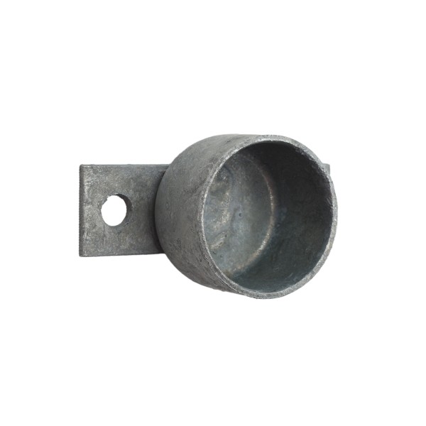 Chain Link Domestic Wall Mount Brace Rail End Bracket for 2" Post (1 7/8" OD) Post (2 Hole) HDG (Default)