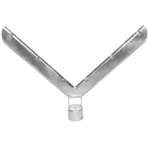 Chain Link 2 1/2" x 1 5/8" Domestic Heavy V-Type 6 Strand Barbed Wire Arms (Fits 2 3/8" OD Posts) - 200 lb