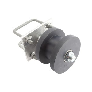 Chain Link 4" Square Post x 2" Square Gate Frame Nylon Cantilever Roller for Sliding Gates (Pressed Steel)