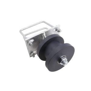 Chain Link 6" Square Post x 2" Square Gate Frame Nylon Cantilever Roller for Sliding Gates (Pressed Steel)