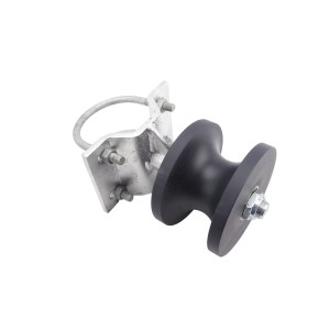 Chain Link 4" Round Post x 2 1/2" [2 3/8" OD] Round Gate Frame Nylon Cantilever Roller for Sliding Gates (Pressed Steel)