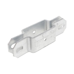 2 1/2" Post x 1 1/2" Rail Square Line Rail Clamp Chain Link Galvanized Steel