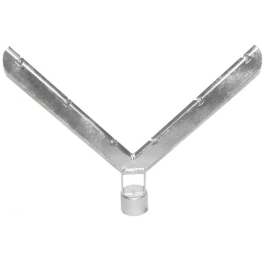 Chain Link 2 1/2" x 1 5/8" Domestic Heavy V-Type 6 Strand Barbed Wire Arms (Fits 2 3/8" OD Posts) - 200 lb