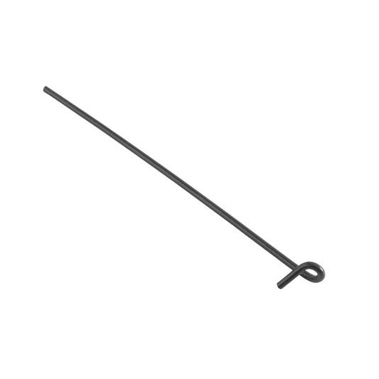 Chain Link 12" (2 7/8" Posts) Domestic Galvanized Steel Black Pretied Pigtail Fence Ties | 9 Gauge (100 Ties) | Made in the USA