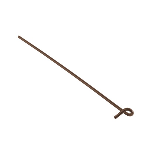 Chain Link 6" x 11 Gauge (1 3/8" or 1 5/8" Top Rail) Domestic Brown Aluminum Pretied Pigtail Fence Ties (100 Ties) | Made in the USA