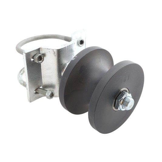 Chain Link 4" Round Post x 2 1/2" [2 3/8" OD] Round Gate Frame Nylon Cantilever Roller for Sliding Gates (Pressed Steel)