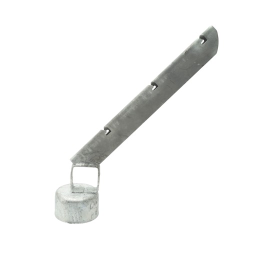 3 1/2" x 1 5/8" Domestic Extra Heavy 45° Barbed Wire Arms - Pressed Steel