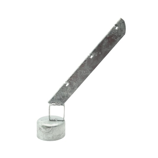 4" x 1 5/8" Domestic Extra Heavy 45° Barbed Wire Arms - Pressed Steel
