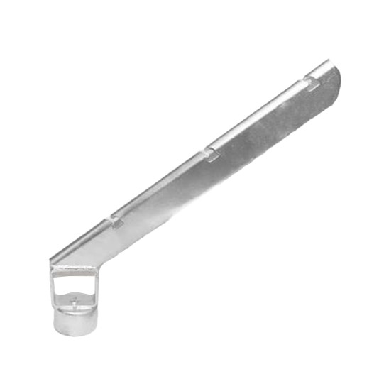 4" x 2" Domestic Chain Link Extra Heavy-Duty 45&deg; Barbed Wire Arm | Pressed Steel