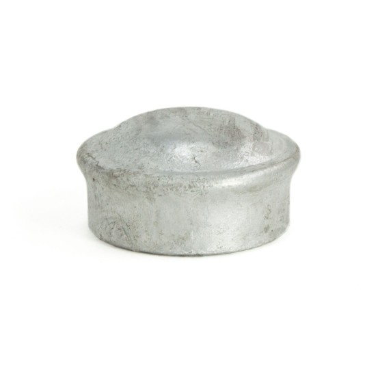 Chain Link 1 3/8" [Chain Link 1 3/8" OD] Domestic Galvanized Round Dome External Fence Post Cap (Pressed Steel - HDG)