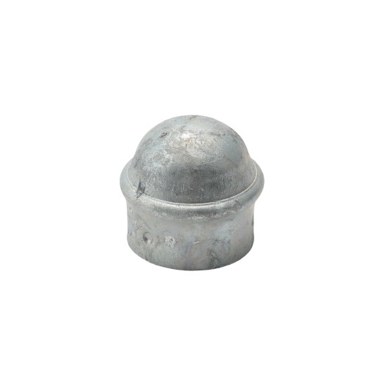 1 5/8" [1 5/8" OD] Domestic Galvanized Round Dome External Fence Post Cap (Pressed Steel - HDG)