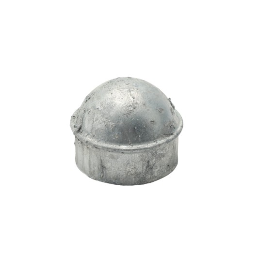 2 1/2" (2 3/8" OD] Domestic Galvanized Round Dome External Fence Post Cap (Pressed Steel - HDG)