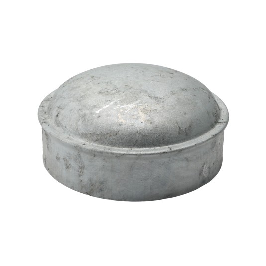 8 5/8" [8 5/8" OD] Domestic Galvanized Round Dome External Fence Post Cap (Pressed Steel - HDG)