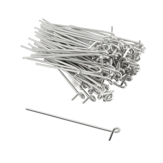 6 1/2" (1 5/8" or 1 7/8" Top Rail) Domestic Chain Link 9 Gauge Pretied Fence Tie | Aluminum - 100 Count