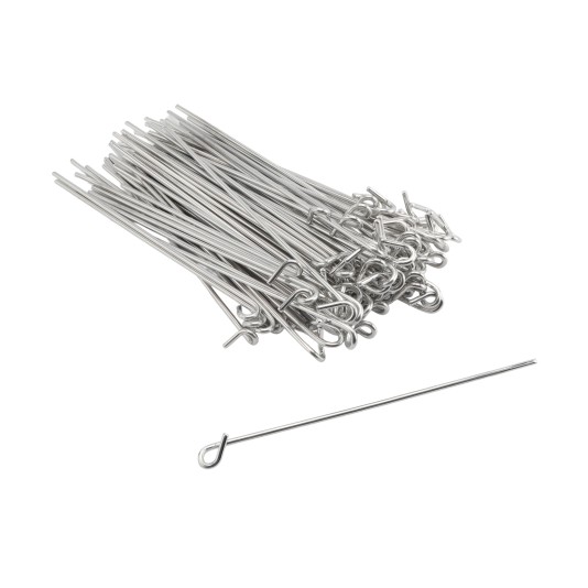 Chain Link 8 1/4" (2 3/8" Posts) Domestic Aluminum Pretied Pigtail Fence Ties - 9 Gauge (100 Ties) - Made in the USA 