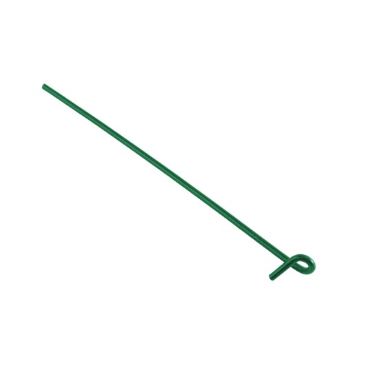 Chain Link 6" x 11 Gauge (1 3/8" or 1 5/8" Top Rail) Domestic Green Aluminum Pretied Pigtail Fence Ties (100 Ties) | Made in the USA