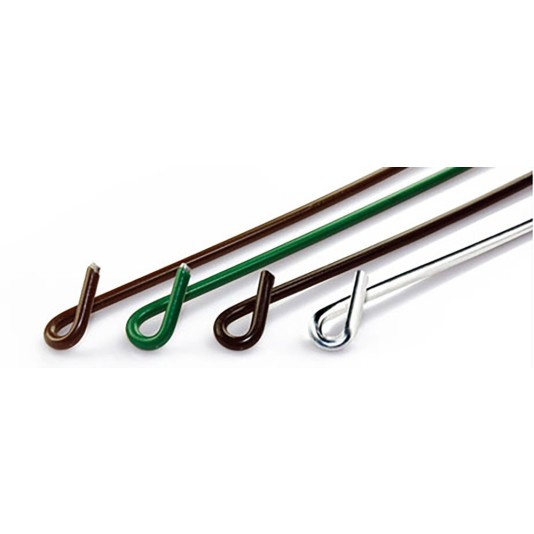 Chain Link 9 1/2" (2 7/8" Posts) Domestic Aluminum Pretied Pigtail Fence Ties - 9 Gauge (100 Ties) - Made in the USA