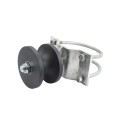 Chain Link 6 5/8" Round Post x 2 1/2" [2 3/8" OD] Round Gate Frame Nylon Cantilever Roller for Sliding Gates