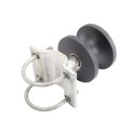Chain Link 4" Round Post x 2 1/2" [2 3/8" OD] Round Gate Frame Nylon Cantilever Roller for Sliding Gates (Malleable Steel) (Cantilever Roller)