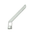 Chain Link 2 1/2" (2 3/8" OD) x 1 5/8" 45 Degree Barbed Wire Arm - Pressed Steel