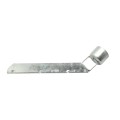 Chain Link 3" (2 7/8" OD) x 1 5/8" 45 Degree Barbed Wire Arm - Pressed Steel