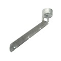 Chain Link 3 1/2" x 1 5/8" 45 Degree Barbed Wire Arm - Pressed Steel