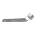 Chain Link 3 1/2" x 1 5/8" 45 Degree Barbed Wire Arm - Pressed Steel