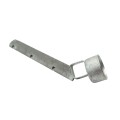 Chain Link 3 1/2" x 1 5/8" 45 Degree Barbed Wire Arm - Pressed Steel