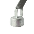 Chain Link 3 1/2" x 1 5/8" 45 Degree Barbed Wire Arm - Pressed Steel