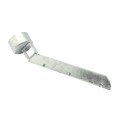 Chain Link 4" x 1 5/8" 45 Degree Barbed Wire Arm - Pressed Steel